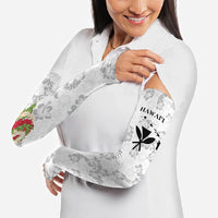 Hawaii Lei Kamehameha Arm Sleeves Ke'oke'o Seamless Pattern Hibiscus Flower