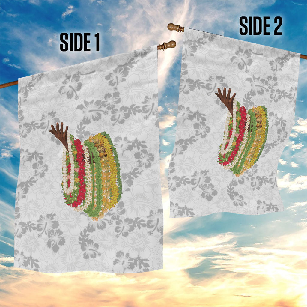 Hawaii Lei Kamehameha Garden Flag Ke'oke'o Seamless Pattern Hibiscus Flower
