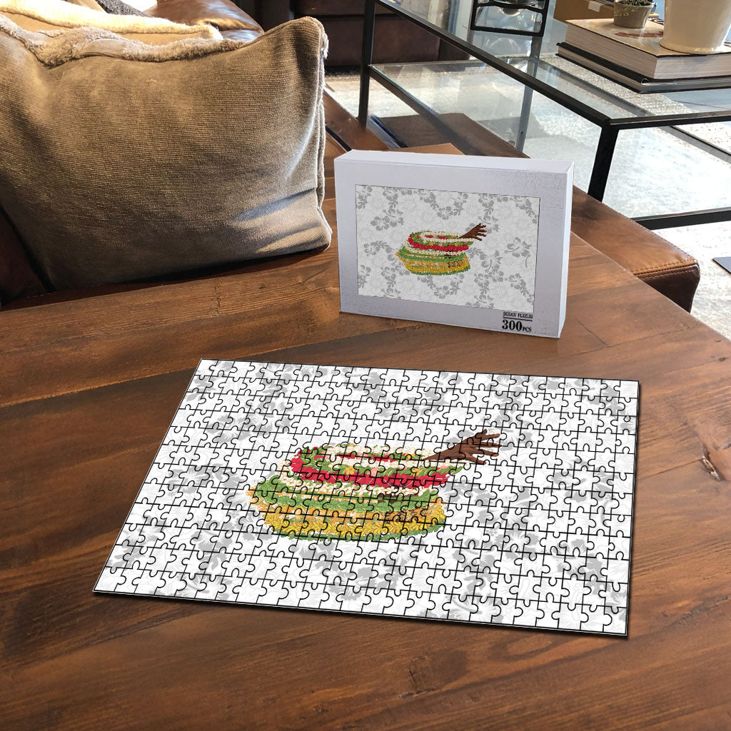 Hawaii Lei Kamehameha Puzzle Ke'oke'o Seamless Pattern Hibiscus Flower LT9 - Polynesian Pride