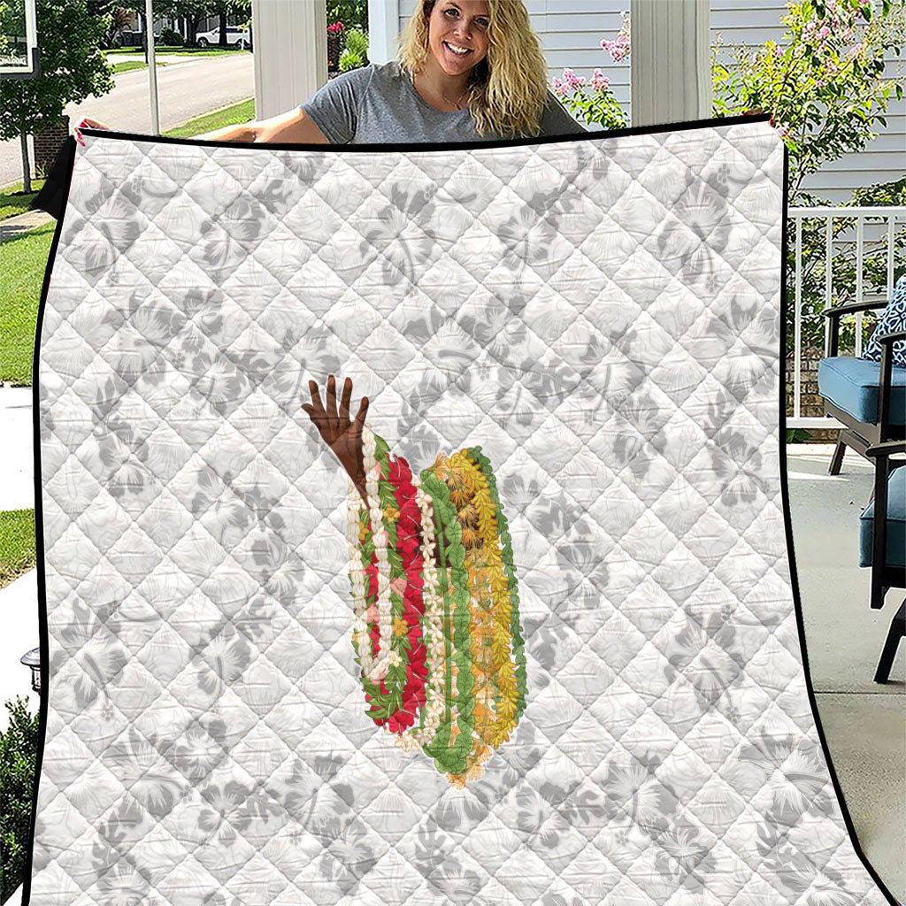 Hawaii Lei Kamehameha Quilt Ke'oke'o Seamless Pattern Hibiscus Flower