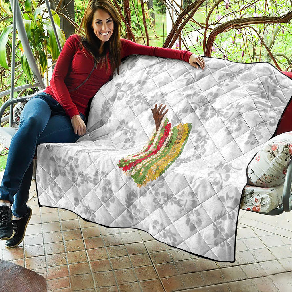 Hawaii Lei Kamehameha Quilt Ke'oke'o Seamless Pattern Hibiscus Flower