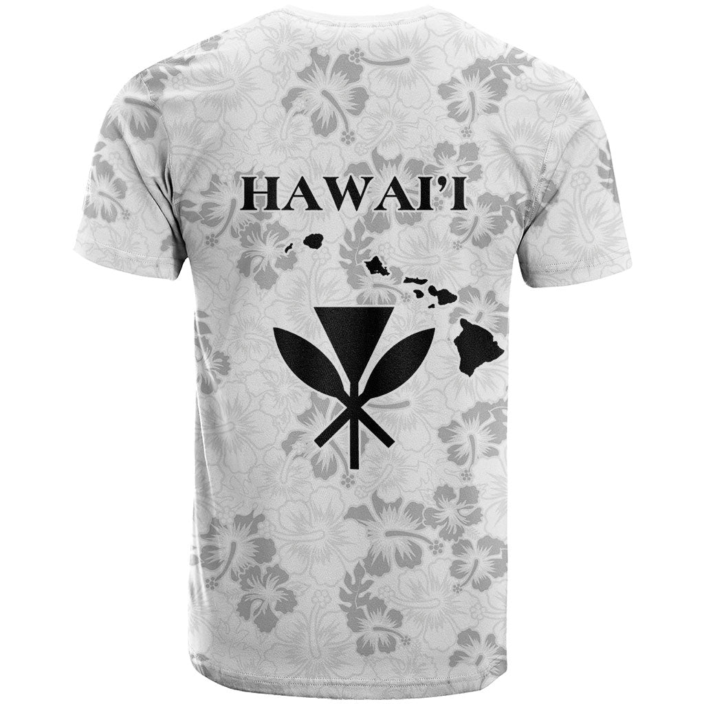 Hawaii Lei Kamehameha T Shirt Ke'oke'o Seamless Pattern Hibiscus Flower LT9 - Polynesian Pride