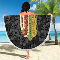 Hawaii Lei Kamehameha Beach Blanket Ele'ele Seamless Pattern Hibiscus Flower