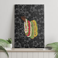 Hawaii Lei Kamehameha Canvas Wall Art Ele'ele Seamless Pattern Hibiscus Flower
