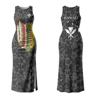 Hawaii Lei Kamehameha Couples Matching Tank Maxi Dress and Hawaiian Shirt Ele'ele Seamless Pattern Hibiscus Flower LT9 - Polynesian Pride