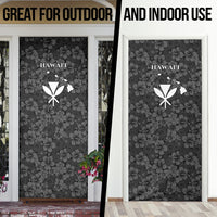 Hawaii Lei Kamehameha Door Cover Ele'ele Seamless Pattern Hibiscus Flower LT9 - Polynesian Pride