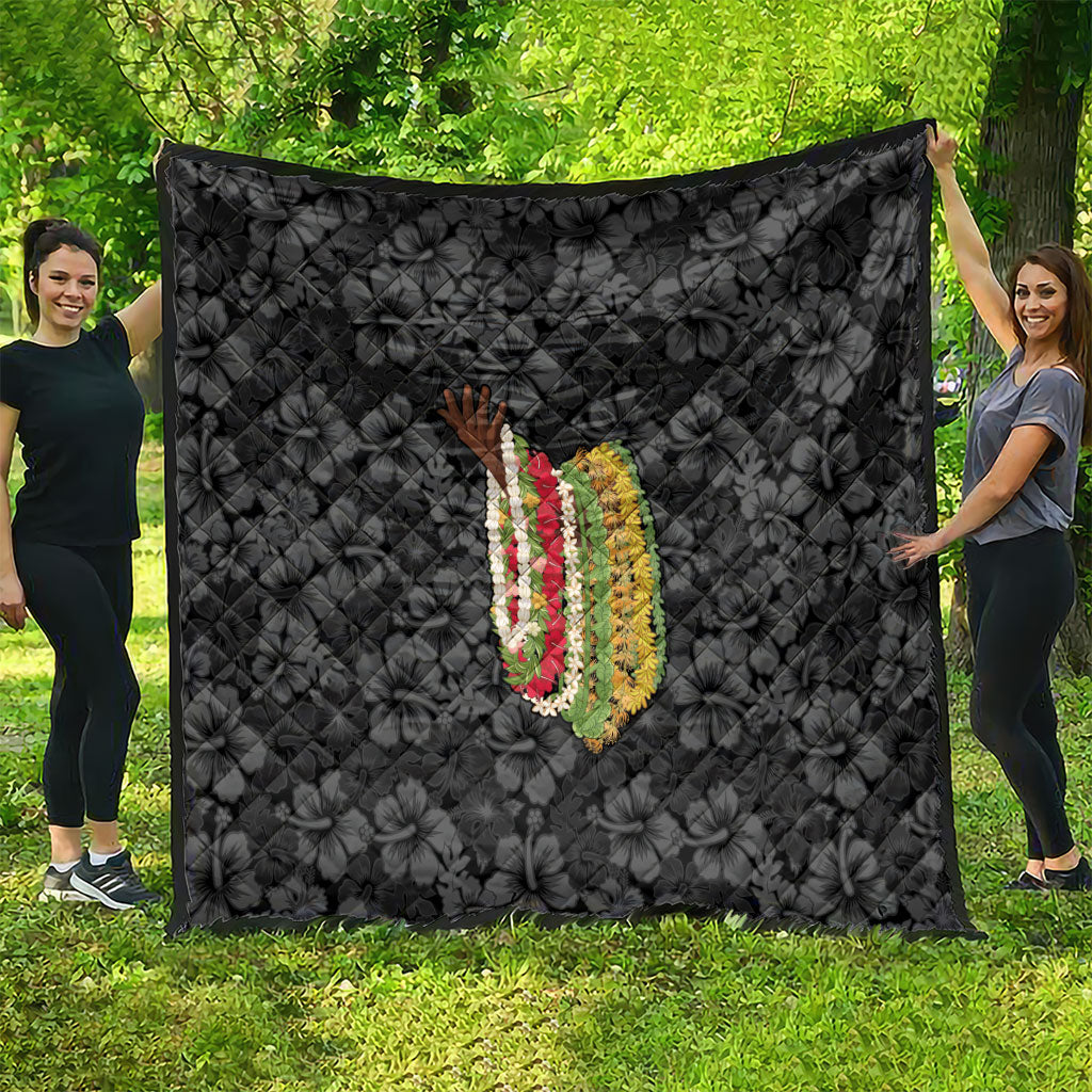 Hawaii Lei Kamehameha Quilt Ele'ele Seamless Pattern Hibiscus Flower