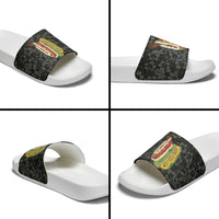 Hawaii Lei Kamehameha Slide Sandals Ele'ele Seamless Pattern Hibiscus Flower