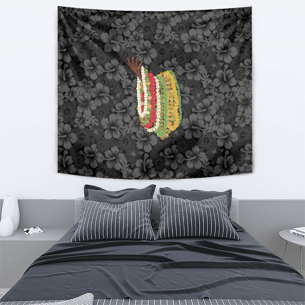 Hawaii Lei Kamehameha Tapestry Ele'ele Seamless Pattern Hibiscus Flower