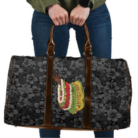 Hawaii Lei Kamehameha Travel Bag Ele'ele Seamless Pattern Hibiscus Flower LT9 Black - Polynesian Pride