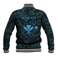 Hawaii Lei Kamehameha Baseball Jacket Uliuli Seamless Pattern Hibiscus Flower