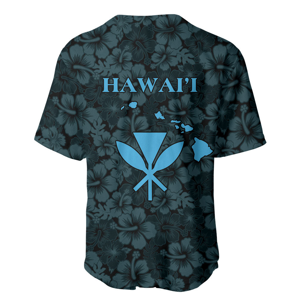 Hawaii Lei Kamehameha Baseball Jersey Uliuli Seamless Pattern Hibiscus Flower