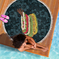 Hawaii Lei Kamehameha Beach Blanket Uliuli Seamless Pattern Hibiscus Flower LT9 - Polynesian Pride
