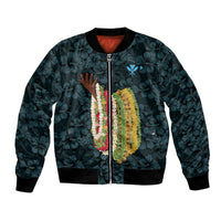 Hawaii Lei Kamehameha Bomber Jacket Uliuli Seamless Pattern Hibiscus Flower