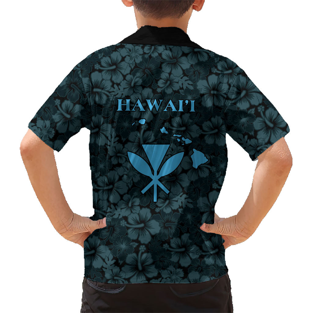 Hawaii Lei Kamehameha Family Matching Short Sleeve Bodycon Dress and Hawaiian Shirt Uliuli Seamless Pattern Hibiscus Flower LT9 - Polynesian Pride