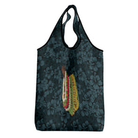 Hawaii Lei Kamehameha Grocery Bag Uliuli Seamless Pattern Hibiscus Flower LT9 - Polynesian Pride