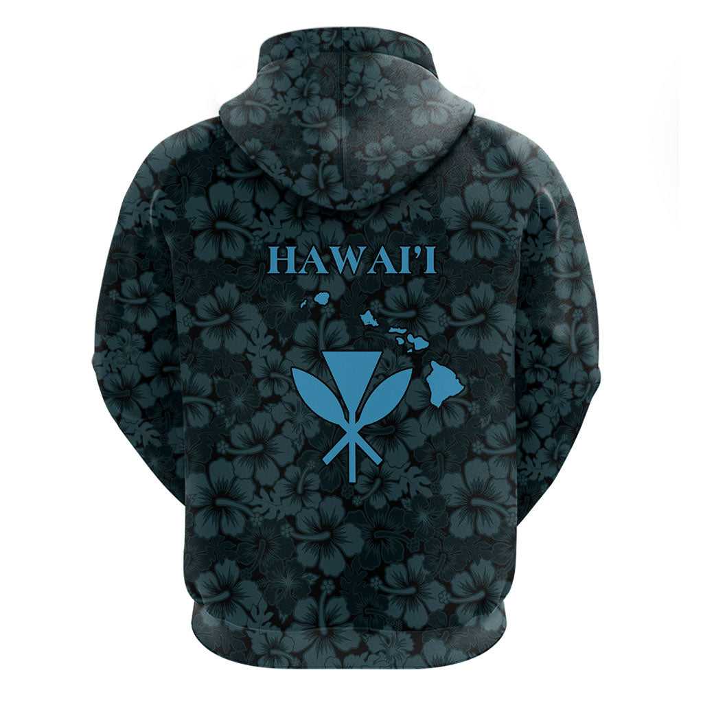 Hawaii Lei Kamehameha Hoodie Uliuli Seamless Pattern Hibiscus Flower LT9 - Polynesian Pride