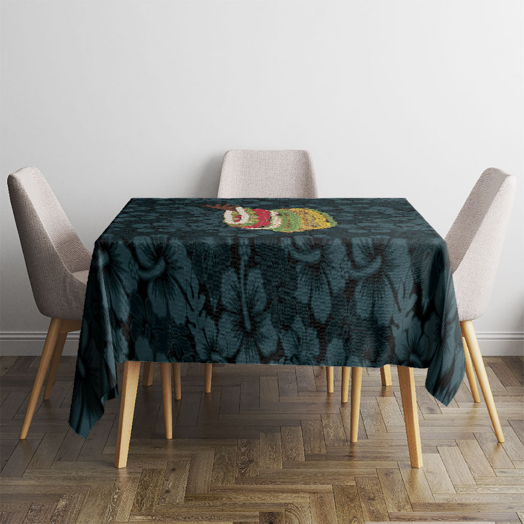 Hawaii Lei Kamehameha Tablecloth Uliuli Seamless Pattern Hibiscus Flower