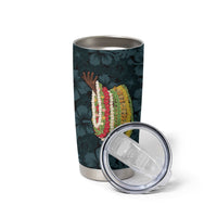 Hawaii Lei Kamehameha Tumbler Cup Uliuli Seamless Pattern Hibiscus Flower