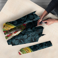 Hawaii Lei Kamehameha Umbrella Uliuli Seamless Pattern Hibiscus Flower