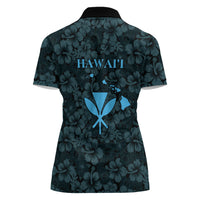 Hawaii Lei Kamehameha Women Polo Shirt Uliuli Seamless Pattern Hibiscus Flower LT9 - Polynesian Pride