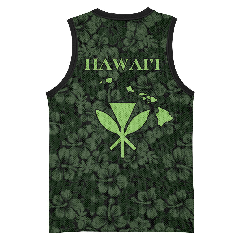 Hawaii Lei Kamehameha Basketball Jersey Oma'oma'o Seamless Pattern Hibiscus Flower LT9 - Polynesian Pride