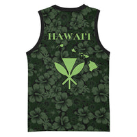 Hawaii Lei Kamehameha Basketball Jersey Oma'oma'o Seamless Pattern Hibiscus Flower LT9 - Polynesian Pride