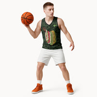 Hawaii Lei Kamehameha Basketball Jersey Oma'oma'o Seamless Pattern Hibiscus Flower LT9 - Polynesian Pride