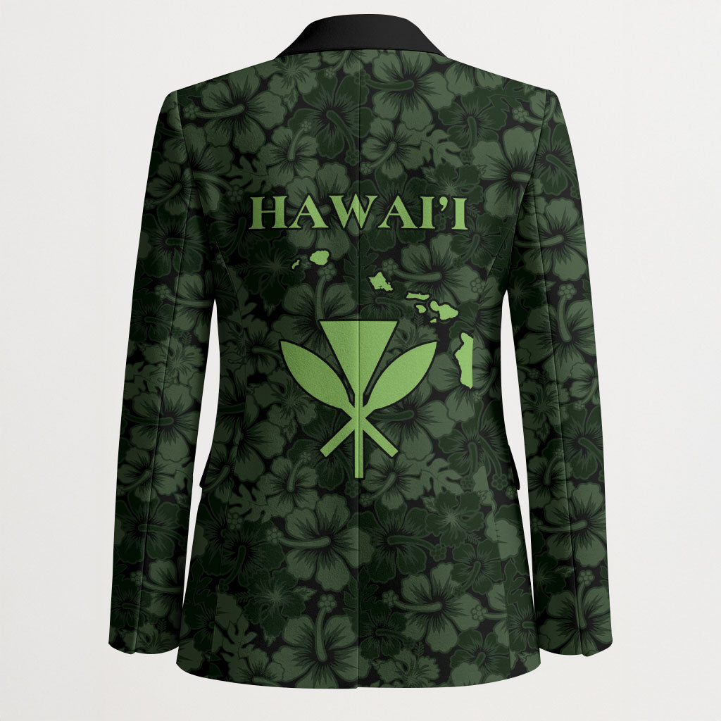Hawaii Lei Kamehameha Blazer Oma'oma'o Seamless Pattern Hibiscus Flower