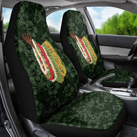 Hawaii Lei Kamehameha Car Seat Cover Oma'oma'o Seamless Pattern Hibiscus Flower