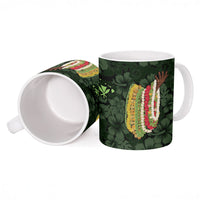 Hawaii Lei Kamehameha Ceramic Mug Oma'oma'o Seamless Pattern Hibiscus Flower LT9 - Polynesian Pride