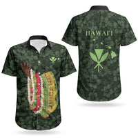 Hawaii Lei Kamehameha Couples Matching Off Shoulder Short Dress and Hawaiian Shirt Oma'oma'o Seamless Pattern Hibiscus Flower LT9 - Polynesian Pride