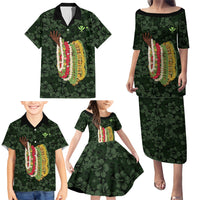 Hawaii Lei Kamehameha Family Matching Puletasi and Hawaiian Shirt Oma'oma'o Seamless Pattern Hibiscus Flower LT9 - Polynesian Pride
