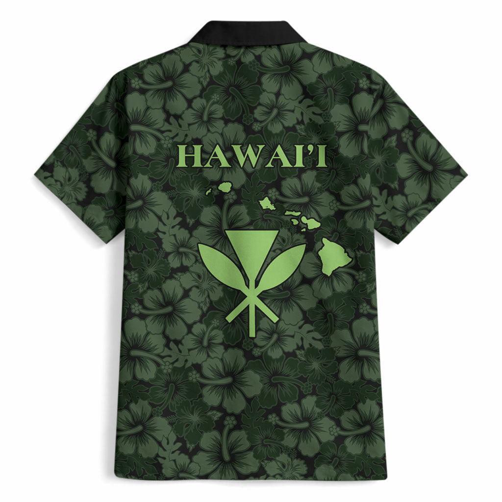 Hawaii Lei Kamehameha Hawaiian Shirt Oma'oma'o Seamless Pattern Hibiscus Flower LT9 - Polynesian Pride