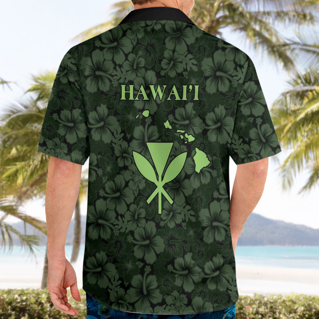 Hawaii Lei Kamehameha Hawaiian Shirt Oma'oma'o Seamless Pattern Hibiscus Flower LT9 - Polynesian Pride