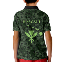 Hawaii Lei Kamehameha Kid Polo Shirt Oma'oma'o Seamless Pattern Hibiscus Flower LT9 - Polynesian Pride