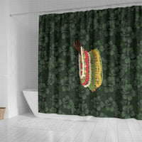Hawaii Lei Kamehameha Shower Curtain Oma'oma'o Seamless Pattern Hibiscus Flower LT9 - Polynesian Pride
