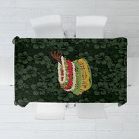 Hawaii Lei Kamehameha Tablecloth Oma'oma'o Seamless Pattern Hibiscus Flower LT9 Green - Polynesian Pride