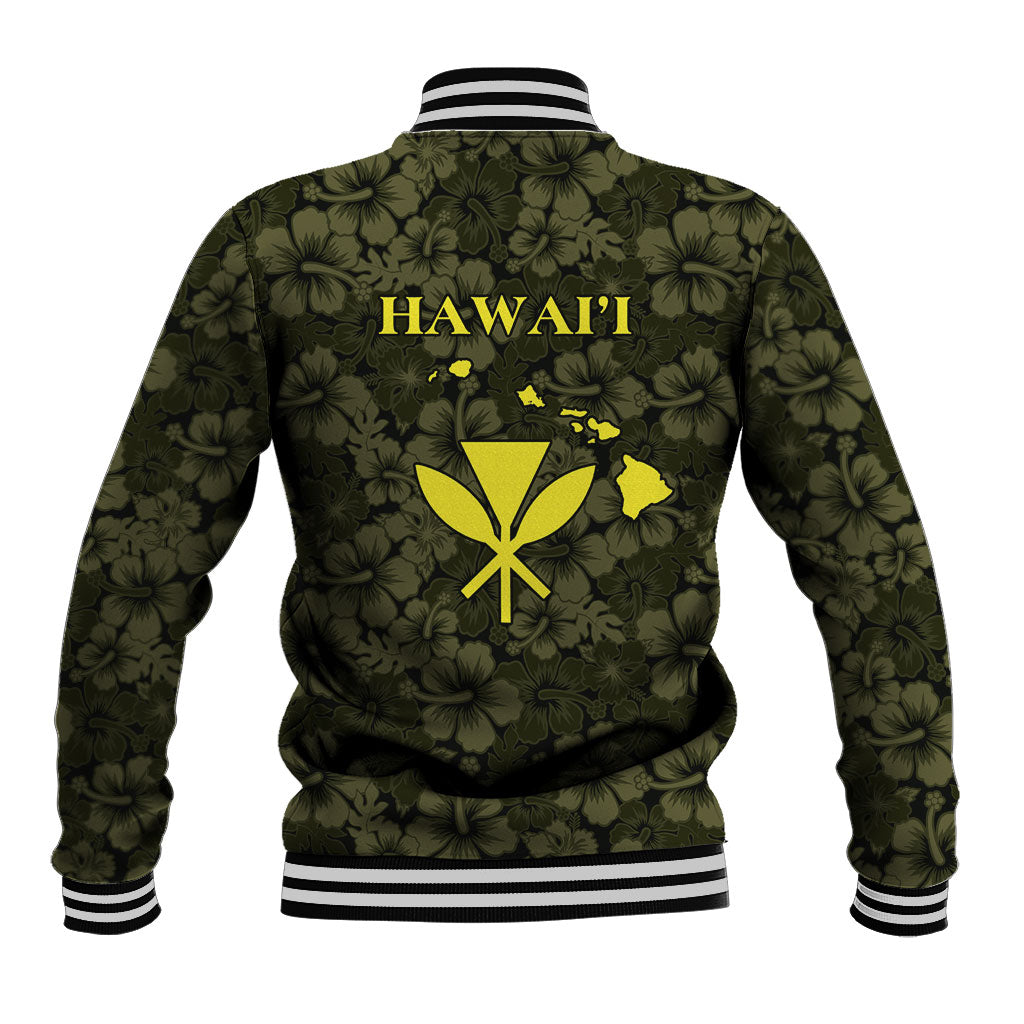 Hawaii Lei Kamehameha Baseball Jacket Melemele Seamless Pattern Hibiscus Flower LT9 - Polynesian Pride