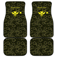Hawaii Lei Kamehameha Car Mats Melemele Seamless Pattern Hibiscus Flower