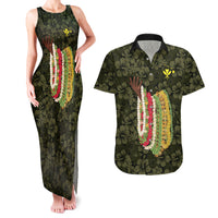 Hawaii Lei Kamehameha Couples Matching Tank Maxi Dress and Hawaiian Shirt Melemele Seamless Pattern Hibiscus Flower LT9 Yellow - Polynesian Pride