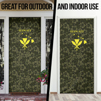 Hawaii Lei Kamehameha Door Cover Melemele Seamless Pattern Hibiscus Flower