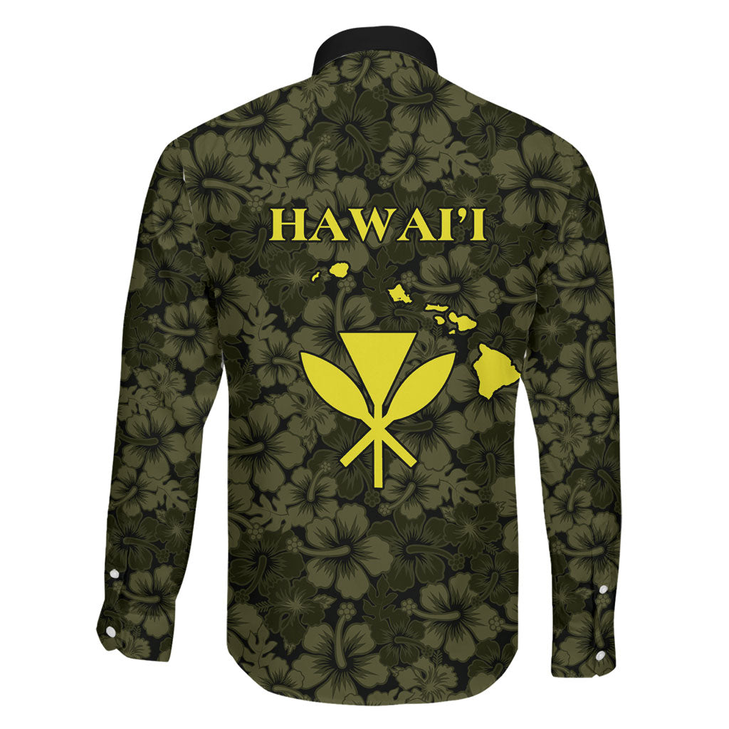 Hawaii Lei Kamehameha Family Matching Off The Shoulder Long Sleeve Dress and Hawaiian Shirt Melemele Seamless Pattern Hibiscus Flower LT9 - Polynesian Pride