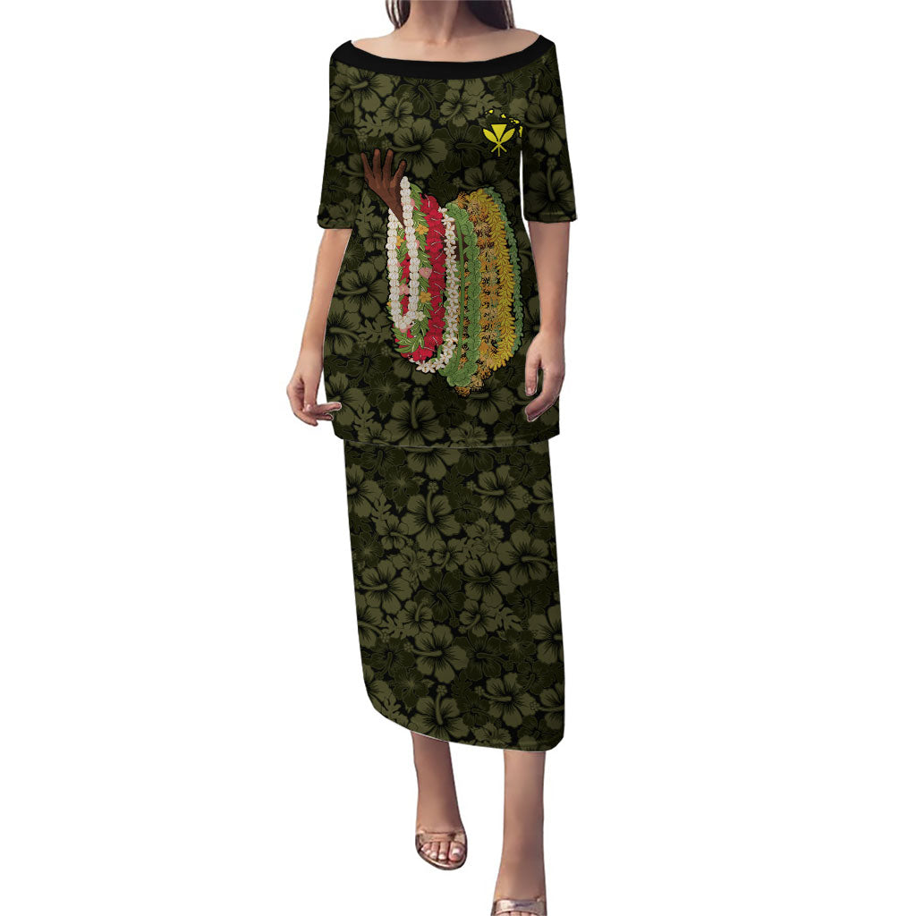 Hawaii Lei Kamehameha Family Matching Puletasi and Hawaiian Shirt Melemele Seamless Pattern Hibiscus Flower LT9 Mom's Dress Yellow - Polynesian Pride