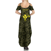 Hawaii Lei Kamehameha Family Matching Summer Maxi Dress and Hawaiian Shirt Melemele Seamless Pattern Hibiscus Flower LT9 - Polynesian Pride