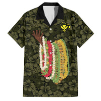 Hawaii Lei Kamehameha Family Matching Tank Maxi Dress and Hawaiian Shirt Melemele Seamless Pattern Hibiscus Flower LT9 Dad's Shirt - Short Sleeve Yellow - Polynesian Pride