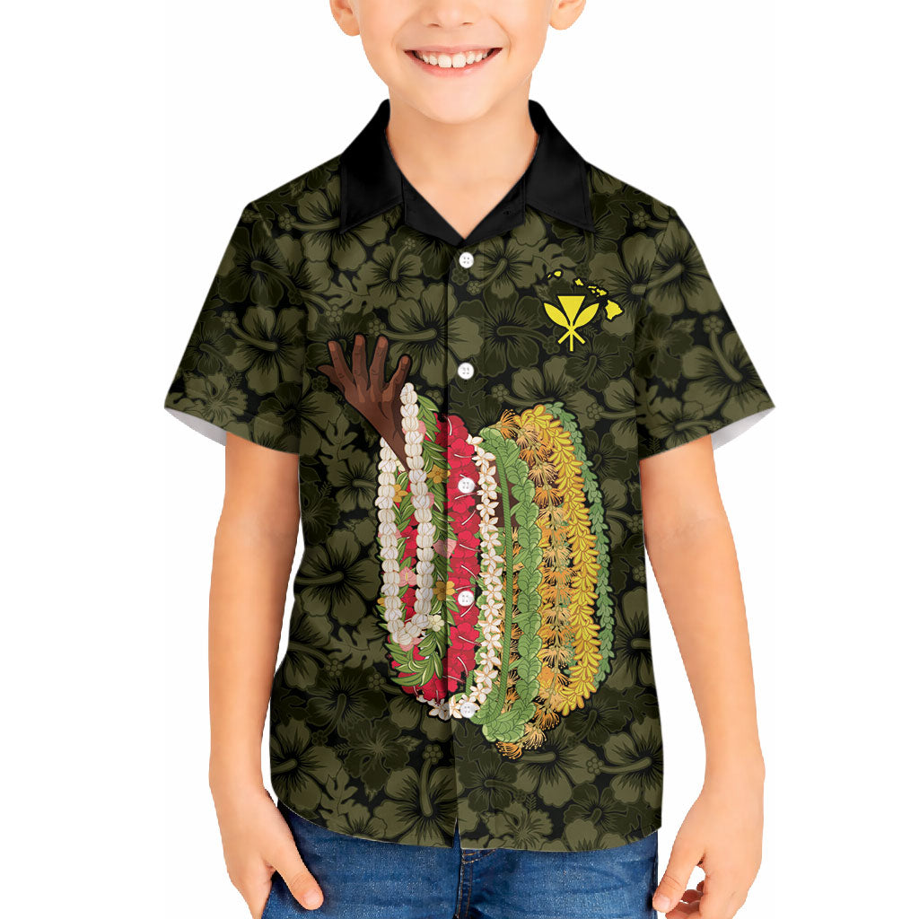 Hawaii Lei Kamehameha Hawaiian Shirt Melemele Seamless Pattern Hibiscus Flower LT9 - Polynesian Pride