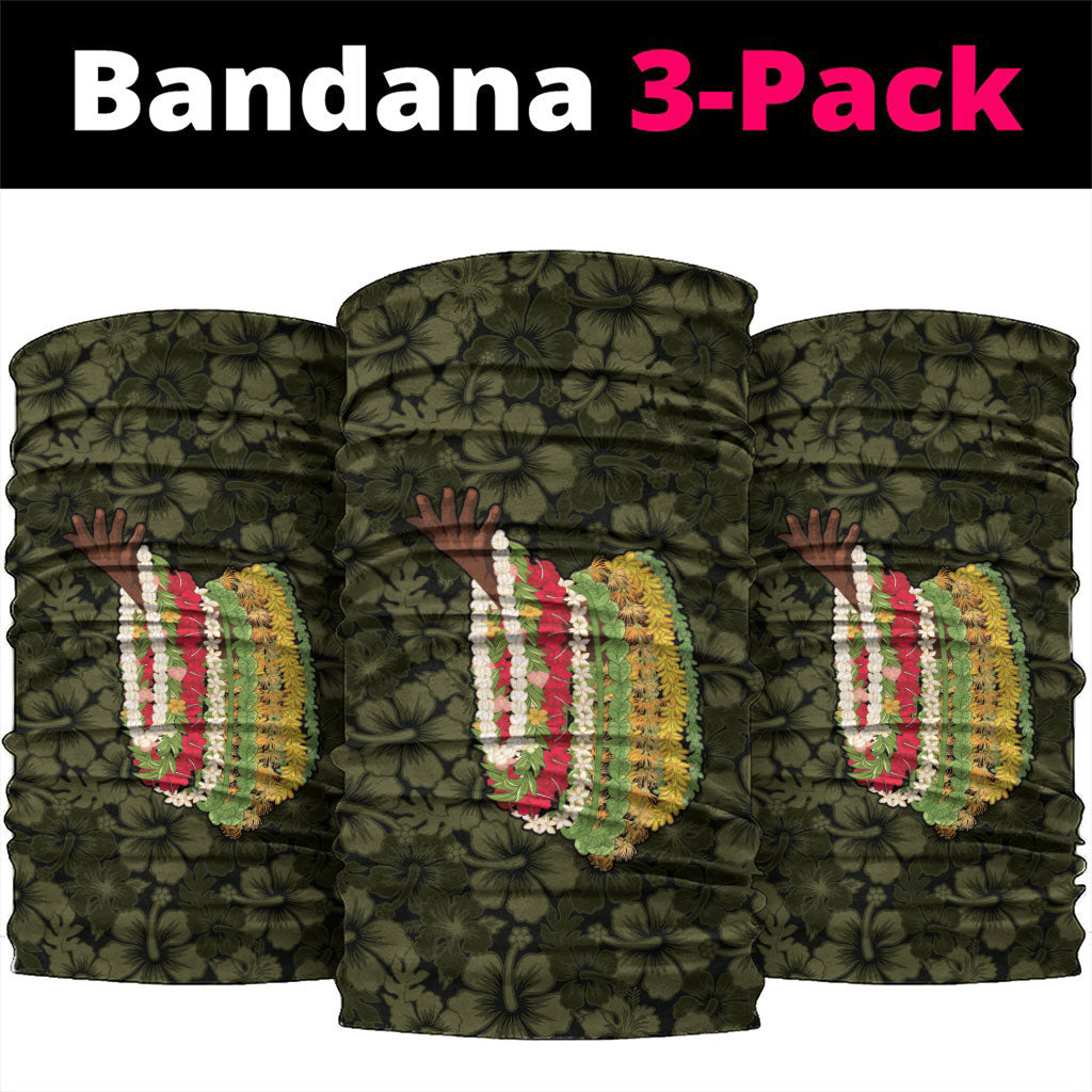 Hawaii Lei Kamehameha Neck Gaiter Melemele Seamless Pattern Hibiscus Flower LT9 package One Size: 25*50cm Yellow - Polynesian Pride
