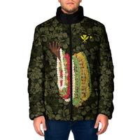 Hawaii Lei Kamehameha Padded Jacket Melemele Seamless Pattern Hibiscus Flower LT9 Men Yellow - Polynesian Pride