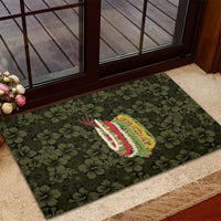Hawaii Lei Kamehameha Rubber Doormat Melemele Seamless Pattern Hibiscus Flower LT9 - Polynesian Pride